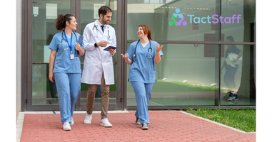 Buffalo healthcare facility staff working with a TactStaff recruiter on a staffing partnership