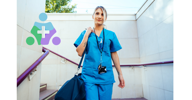 Travel healthcare professional exploring a new city and workplace during a temporary assignment